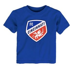 FC CINCINNATI BLUE PRIMARY LOGO SHORT SLEEVE T-SHIRT boys size 6